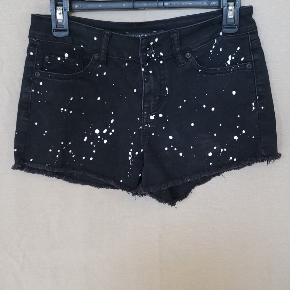 Juniors Black Heart low rise shorts.